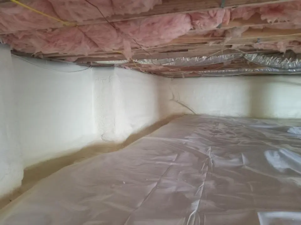 Crawl space encapsulation with closed-cell spray foam for Storm Damage Roof Repair in Ocean Shores
