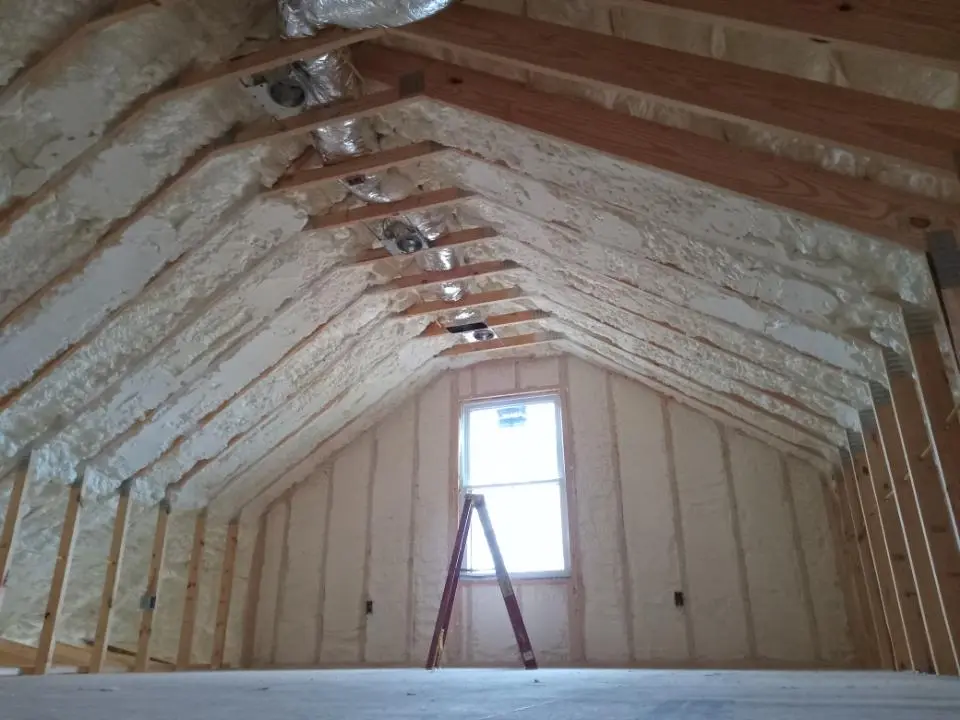 Spray foam roofing application for Crawl Space Insulation project in Ocean Shores
